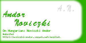 andor noviczki business card